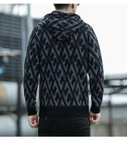 Nueva Chaqueta De Suéter Para Hombres 2024 De Alta Calidad Y Gruesa Para Otoño E Invierno Abrigo Cardigan Tejido Casual Cierre De Cremallera Estilo V Sin Capucha - details 8