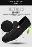 Zapatos Casuales Para Hombre Lona Slip on Loafers Moda Lujo Zapatos De Vestir Formales Para Boda Y Fiesta Talla Grande - details 1