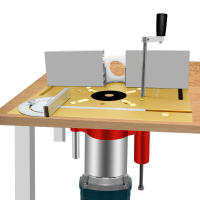 Sistema De Elevación De Router Mejorado Con Placa De Inserto De Aluminio Para Mesas De Trabajo Herramienta DIY Para Carpintería - details 1