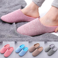 Zapatillas Japonesas Para El Hogar Invierno Calientes Para Hombres Y Mujeres Algodón Silenciosas Zapatos Adelantados Sólidos - details 6