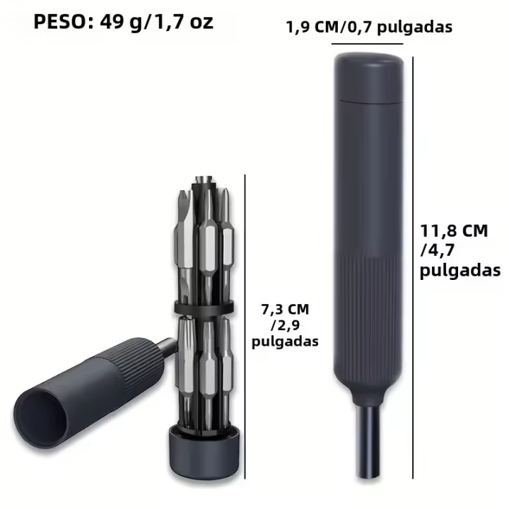 Juego De Destornilladores 27 En 1 De Acero CRV Magnético Portátil Y Profesional Para Reparación De iPhone PC DIY Con Mango Doble Cabeza Antideslizante - 1