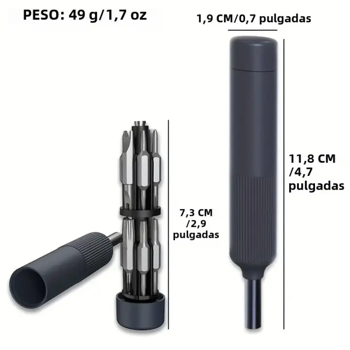 Juego De Destornilladores 27 En 1 De Acero CRV Magnético Portátil Y Profesional Para Reparación De iPhone PC DIY Con Mango Doble Cabeza Antideslizante - 1