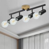 Lámpara De Pared Ajustable En Ángulo Para Dormitorio Y Sala De Estar LED Retro De Madera Elm Iluminación Multilámpara E27 Moderna Y Simplicidad - details 3
