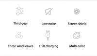 Ventilador pequeño de escritorio para el hogar y la Oficina, miniventilador portátil de tres velocidades con Usb, silencioso y Simple, ideal para el verano - details 1