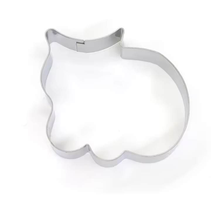 3 cortadores de galletas de acero inoxidable, cortador de galletas con forma de gato, lindo cortador de galletas, molde de galletas con forma de animal, molde de alimentos dulces para herramienta de cocina D - 1