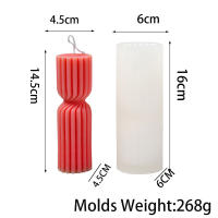 Molde De Vela De Silicón En Forma De Cilindro Para Velas De Estriado DIY Para Decoración De Mesa Y Regalos Hechos a Mano - details 5