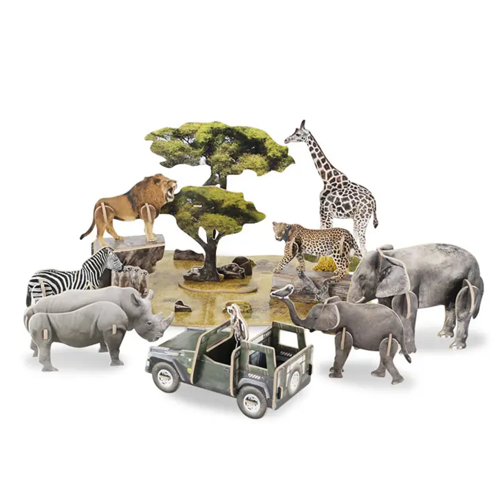 DAM. Puzle 3D Africa salvaje. 54,4x48x21,5cm - 1