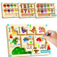 Juegos De Aprendizaje Montessori Con Imanes Para Niños Actividades De Desarrollo Motor Fine Con Conteo Y Colores Madera Laberinto Para Bebés - details 1