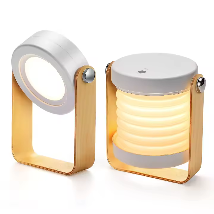 Lámpara de mesa plegable, luz de noche segura para bebés, lámparas de mesa portátiles, lámparas de noche con control táctil - 1