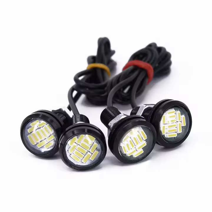 4Pcs Luz De Fondo LED Para Coche DRL Daytime Running Lights 12V 15W Luz Blanca Para Automóviles Signal De Parqueo Y Retroceso Accesorios De Vehículos - 1