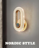 Lámpara De Pared Moderna Nórdica De Lujo Con Base De Hierro Y Sombrilla De Acrílico Iluminación Nocturna Exquisita Para Decoración De Dormitorio Luz LED Para Sala De Estar Y Estudio - details 0
