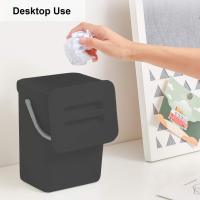 Pequeño Cenicero De Plástico Con Tapa Para Cocina Y Baño Recipiente De Basura Ecológico Montable Sobre El Fregadero Para Desperdicios Alimentarios - details 1