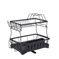 Cocina plato de almacenamiento rack hogar vajilla para cuencos, palillos y placas extraíble fregadero de drenaje lateral rack de almacenamiento - details 0