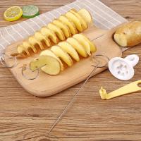 Cortador De Papas En Forma De Espiral De Acero Inoxidable Y Plástico Herramienta Creativa Para Cocina Manual Eco-amigable - details 0