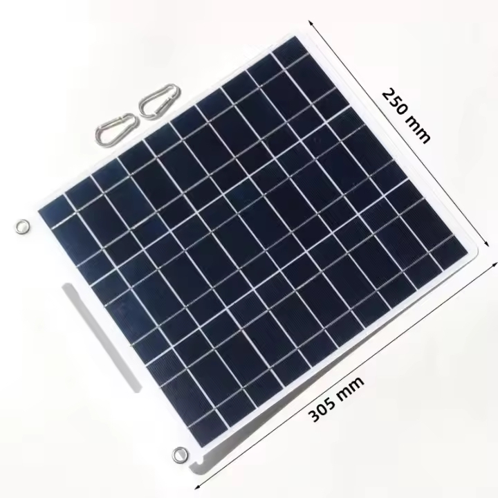 Cargador De Batería Portátil Con Placa Solar De 100W 5V Dual USB Impermeable Para Acampar Al Aire Libre Panel Solar De Celdas Solares - 1