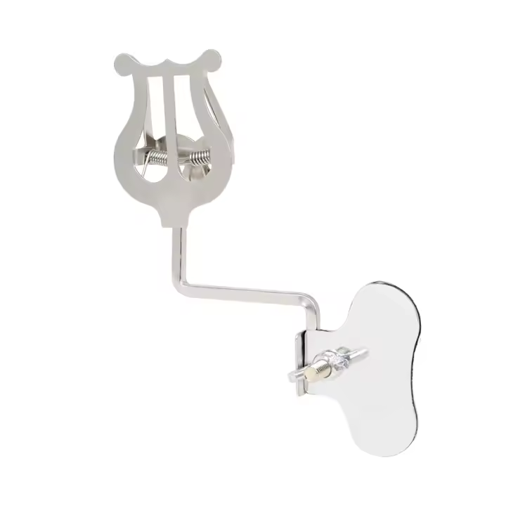 Soporte De Música Universal Portátil De Metal Para Instrumentos De Viento Saxofón Trompeta Trombón Clarinete Marching Silver - 1