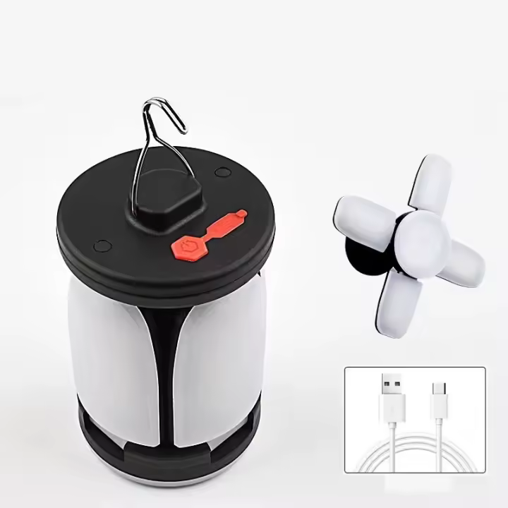 Lámpara De Camping LED Solar Recargable 4500mAh 1000LM Banco De Energía Plegable 6 Modos De Luz Para Camping Pesca - 1