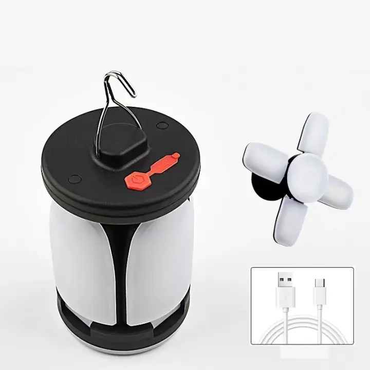Lámpara De Camping LED Solar Recargable 4500mAh 1000LM Banco De Energía Plegable 6 Modos De Luz Para Camping Pesca - 1