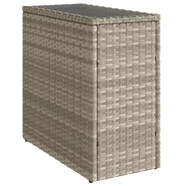 Mesa Auxiliar Jardín tapa Vidrio gris Claro 58x27,5x55 cm - 1