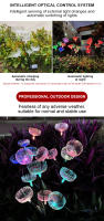 2PCS Luz Decorativa Solar De Jardín RGB Jirafa De Gel Luz De Paisaje Exterior Para Jardín Cepillo De Fibra Óptica De Gradiente - details 1