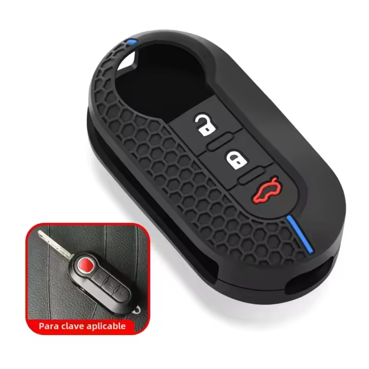 Funda De Llave De Coche En Silicona Para Peugeot Boxer Citroen Jumper Fiat 500 Panda Ducato 500L Punto Lancia Musa Accesorios De Automóvil - 1