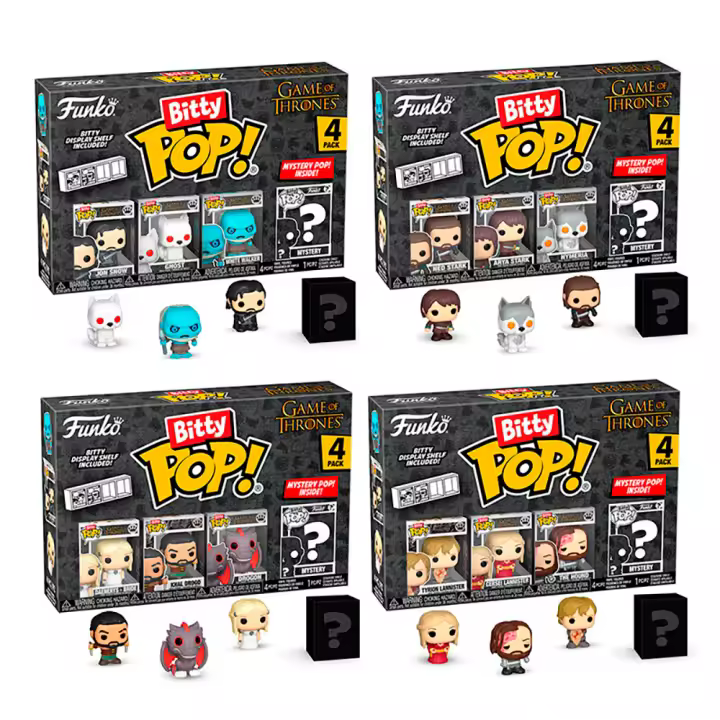 Pack 16  Bitty bittys JOn Snow Nieve Daenerys Arya Tyrion Nymeria  hound Ned  + sorpresa Juego Tronos Game Thrones Kahl Drogo DrogonWhite Walker Ghost Fantasma Cersei Funko - 1
