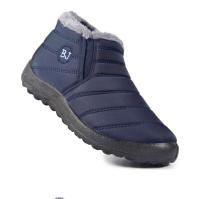 Botas De Nieve Para Mujer Botines De Invierno Impermeables Con Plush Interior Plataforma Slip on Unisex Botas De Piel De Microfibra Cubierta Por La Rodilla - details 17