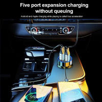 Cargador De Coche LED 6 Puertos 66W USB Carga Rápida PD QC3.0 Con Pantalla Adaptador Tipo C Para iPhone Samsung Xiaomi - details 5
