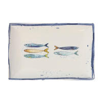 UD - Plato Llano La Mediterránea diseño Peixe Elite – Set 2/4/6 piezas (20CM/26CM) –  cerámica con acabado brillante para cocina y comedor - details 0
