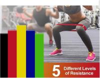 Paquete de 5 bandas de Resistencia para yoga, Gimnasio, fitness, dominadas, ejercicio con banda elástica asistida, equipo de gimnasio en casa - details 1