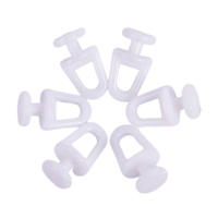 60Pcs Accesorios Para Cortina Estilo Moderno Blanco Rodillo De Riel Plástico Gancho Para Colgar Cortinas Para El Hogar - details 2