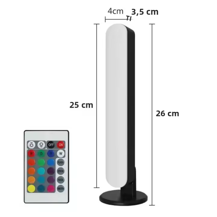 Lámpara De Mesa LED RGB Con Control Remoto Y Sincronización Musical Para Decoración De Dormitorio Y Gaming Luz Atmosfera Para TV - 1