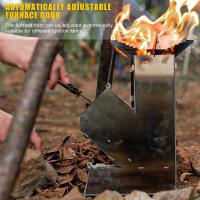Estufa De Madera Mini Para Camping Portátil Adecuada Para Tienda De Tela De Campaña Quemador Desmontable De Acero Inoxidable Rocket Stove Grill De Bolsillo Para Picnic - details 1