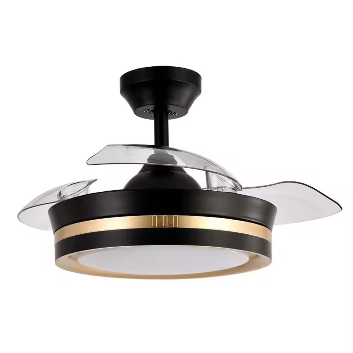 Akunadecor - Ventilador de techo modelo MIOK S blanco/plata, motor DC 6 velocidades Tecnología Led 46W sistema CCT 5520 Lúmenes, Control remoto con temporizador, luz regulable en color e intensidad, Memoria motor inverter verano/invierno ultra silencioso. - 1