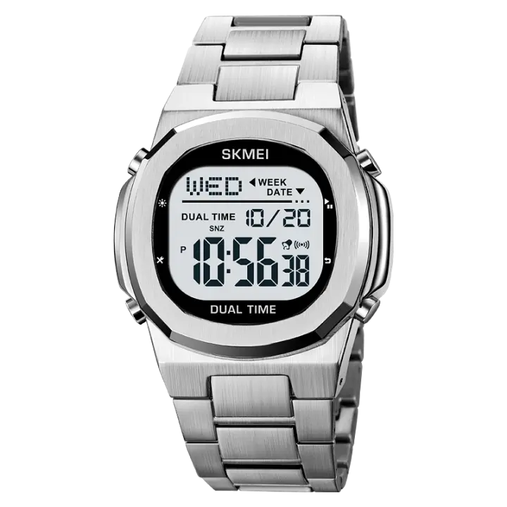 Reloj Digital Para Hombre SKMEI Con Pantalla Retroiluminada Contador De Retroceso Impermeable Cronógrafo Alarmas Fecha Reloj De Pulsera - 1