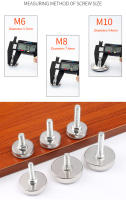 8Pcs Pie De Muebles De Acero Inoxidable Ajustable Con Base De Nylon Para Sofá Mesa Silla Armario Trabajar En Nivel - details 1