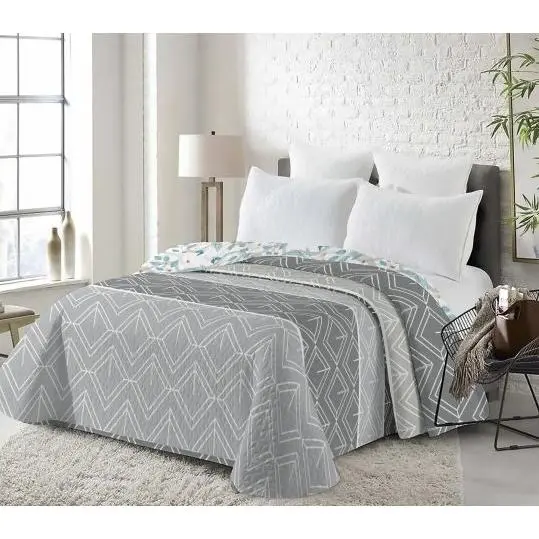 Colcha Bouti Verano revisible Estampada para camas de 90, 105, 135 y 150 cm. Colcha de Verano Poliéster. Bouti Reversible liso o estampado. Colcha fina y ligera. No incluye fundas de cojín. - 1