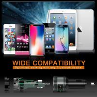 Bluetooth 5,0 Transmisor FM para Coche, Adaptador de Radio, Manos Libres Mechero Coche with QC3.0, Cargador de Coche Doble USB with QC 3,0, Manos Libres Inalámbrico Reproductor MP3 Coche, Amplia Compatibilidad Soporte USB Memory - details 0
