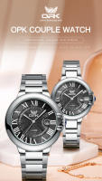 Reloj De Pareja Elegante OPK 6039 Movimiento De Cuarzo De Alta Calidad Material De Acero Inoxidable Resistente Al Agua Con Lujo Dial Romano - details 0