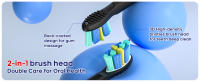 Cepillo De Dientes Eléctrico Seago Sonic Con 3 Modos De Limpieza Cabezales De Reemplazo Recordatorio Diseño Ergonómico Tres Colores Recargable Para Adultos - details 3