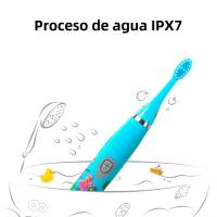Cepillo De Dientes Eléctrico Para Niños Con Sonido Y Dibujos Animados Recargable Por USB Suave Impermeable Con Cabeza De Reemplazo - details 5