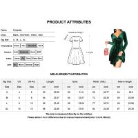 Vestido De Veludo Elegante Para Mujer Con Manga Larga A-Line Para Primavera Y Otoño Vestido De Banquete Fiesta Cocktail Noche Talla S-2XL - details 16