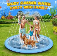 🌊Alfombra de Agua para Niños 170CM - Juegos Infantiles Exterior, Piscina Infantil Antideslizante + Boquilla Ajustable (Azul) - Ideal Jardín, Playa y Mascotas - details 3