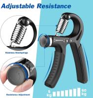 Hand Grip, Antebrazo Ejercitar, Fortalecedor de Agarre de Manos, Resistencia Ajustable 5-60kg (11-132Lbs), Ejercitador de Manos Antideslizante, para Músicos Atletas - details 0