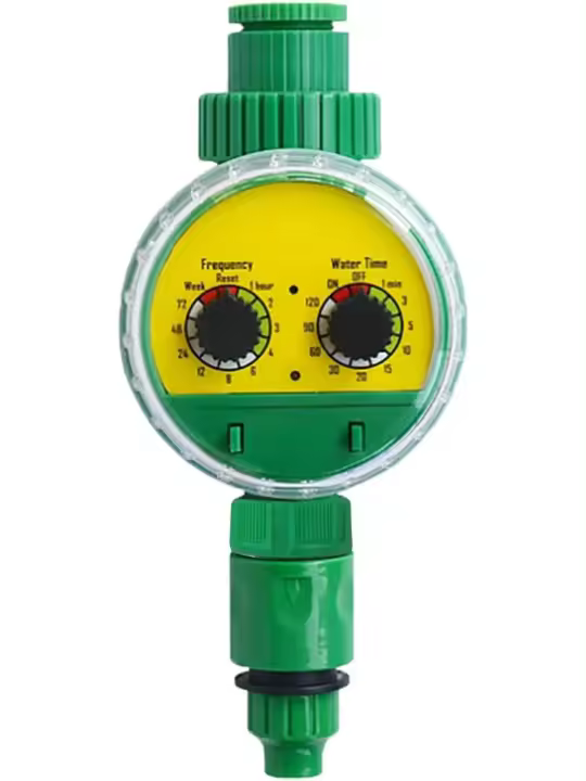 Riega Automática Para Jardín Verde Con Timer De Agua Plástico Irrigación Para Fuente Tubo De Riego Exterior - 1