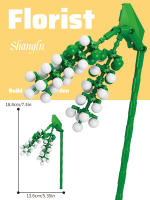 Bloques De Construcción Verde Plantas Y Flores En Macetas Juego De Puzzle Micropartículas Juguetes Ornamentales Para Niños - details 6