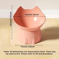 Tazón De Comida Elevado Para Gatos WhiskerWare En Plástico Con Borde Inclinado Protección Del Cuello Juego De Alimentos Para Mascotas - details 1