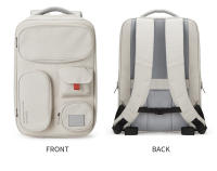 Mochila Mixi Exterior Impermeable Para Viajes 18 Pulgadas Rucksack Unisex Con Compartment Para Laptop Colores Blanco Negro Azul - details 20