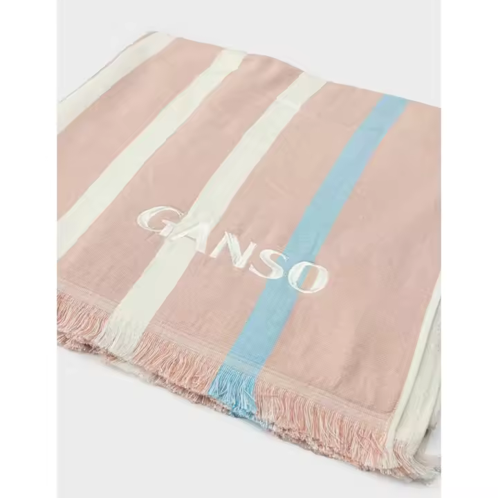 El Ganso toalla rosa a rayas para hombre y mujer - 1