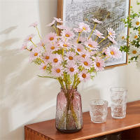 1/3/5Pcs 50cm Girasol Artificial 5Cabezas Flores De Plástico Para Decoración De Boda Novia Hogar Jardín Mesa DIY Sin Embalaje De Venta Al Por Mayor - details 4